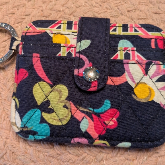 Vera Bradley Floral Keychain ID Wallet - Picture 2 of 3